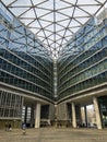 Palazzo Lombardia, Milan, Porta Nuova, skyscraper, Lombardy region, Italy. Inside square